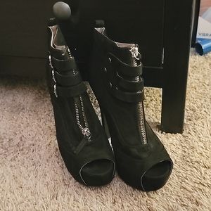 Women's open toe booties